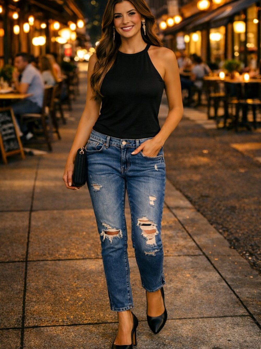 COJ High‑Rise Distressed Mom Jeans • Vintage Wash • NWT Size 25 - Picture 2 of 13